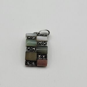 Charles Winston CW Sterling MOP Mother of Pearl Pendant